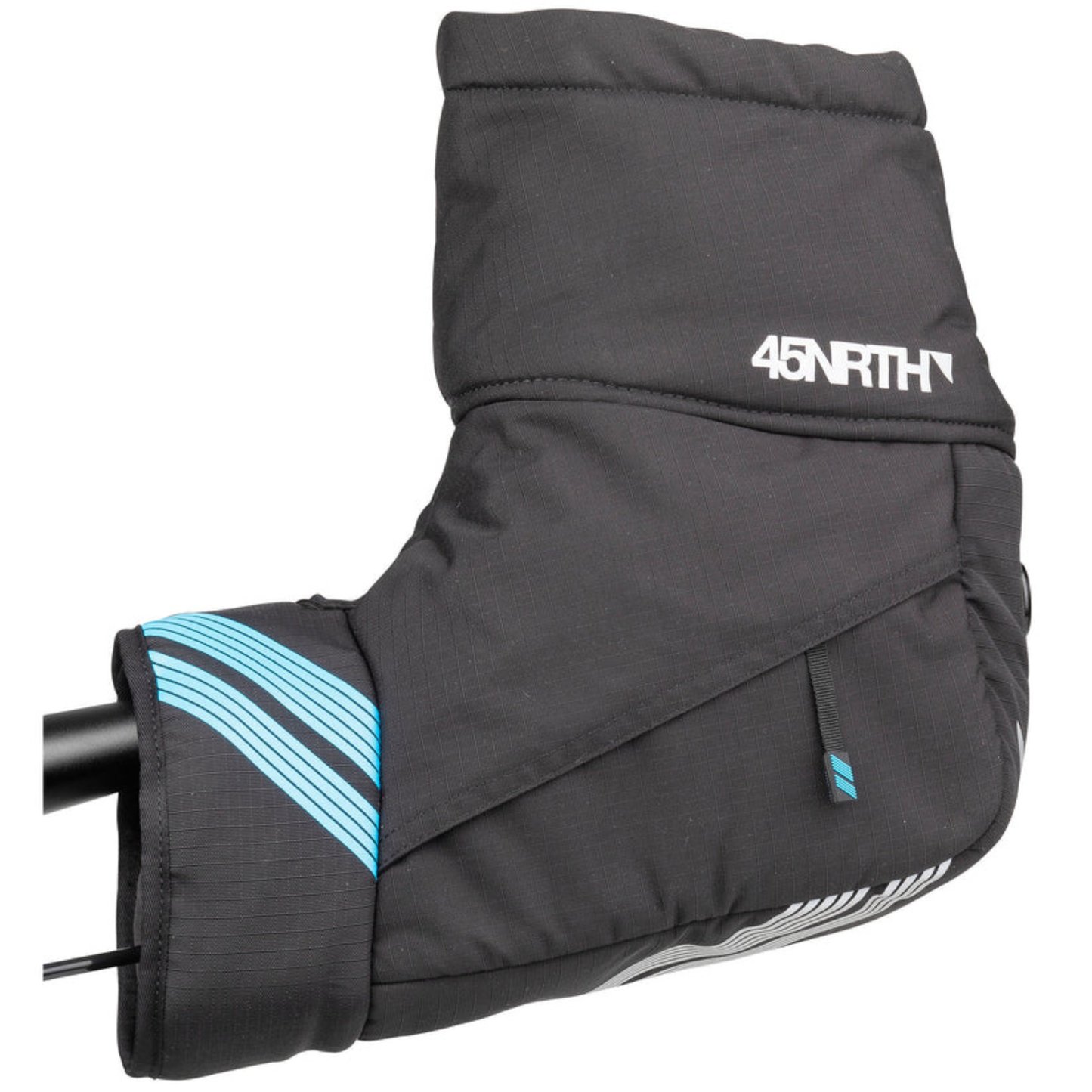 45nrth Cobrafist pogies bar end left side instaled on a bike