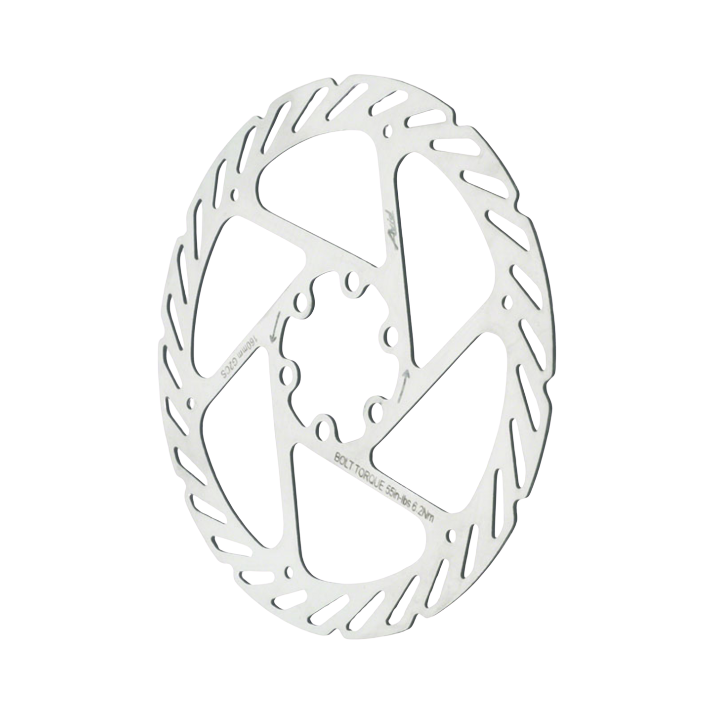 Avid G2 CleanSweep brake rotor silver 6-bolt side view