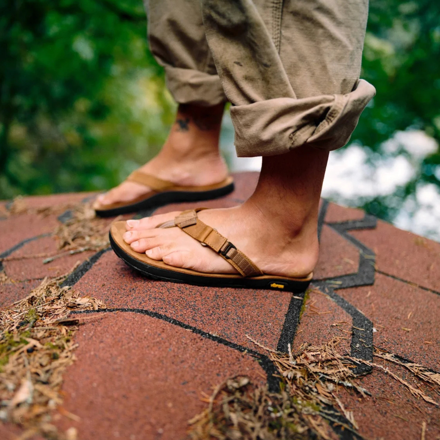 Bedrock Rockhound Nubuck Leather Sandal in use