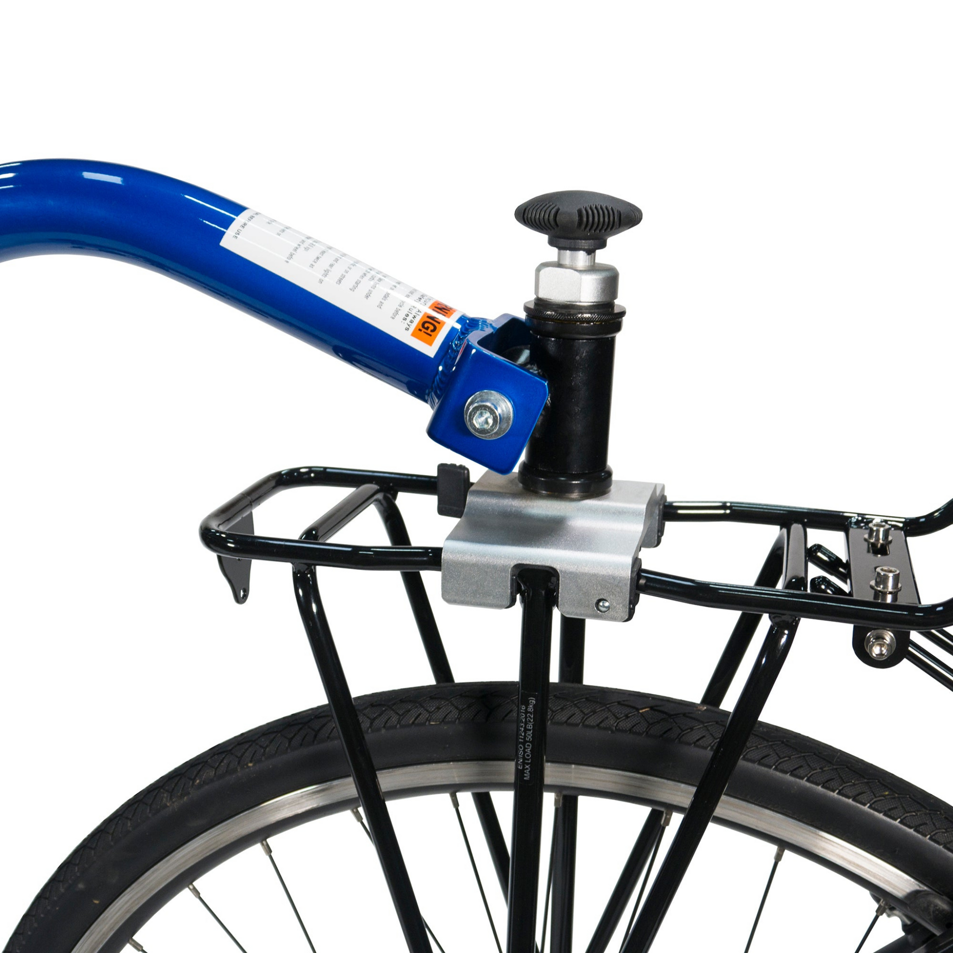 Close-up of Burley Kazoo hitch system"