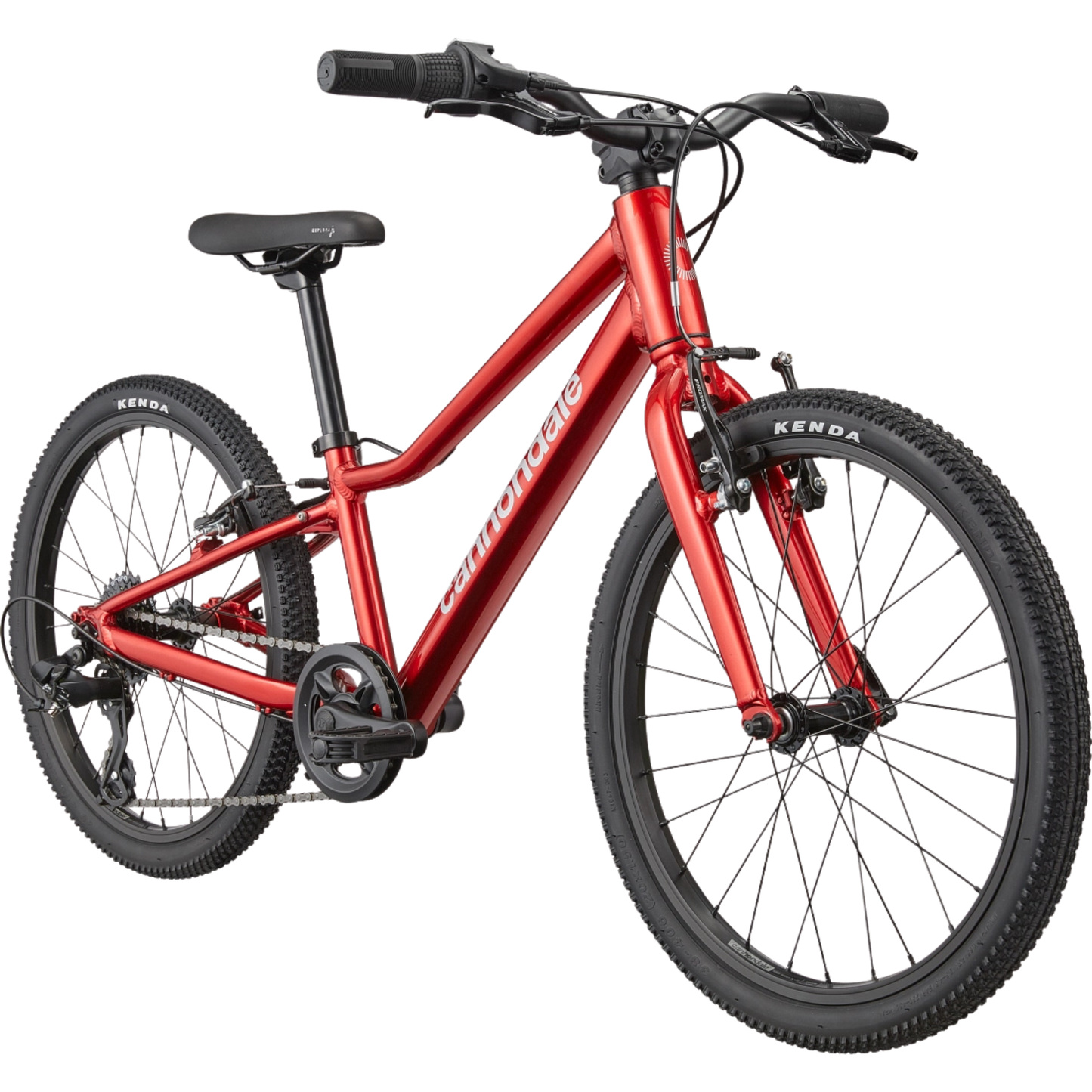 Cannondale Kids Quick 20 Metallic Red youth bike side view from front side of bike