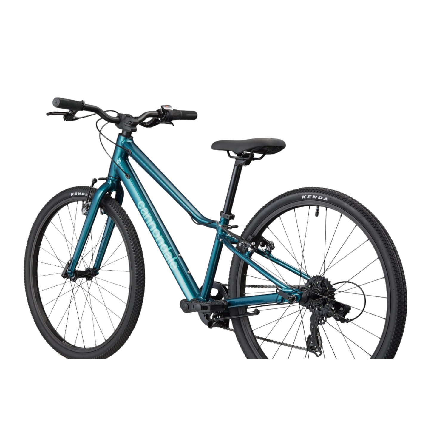 Cannondale Kids Quick 24 youth bike back side view in deep teal