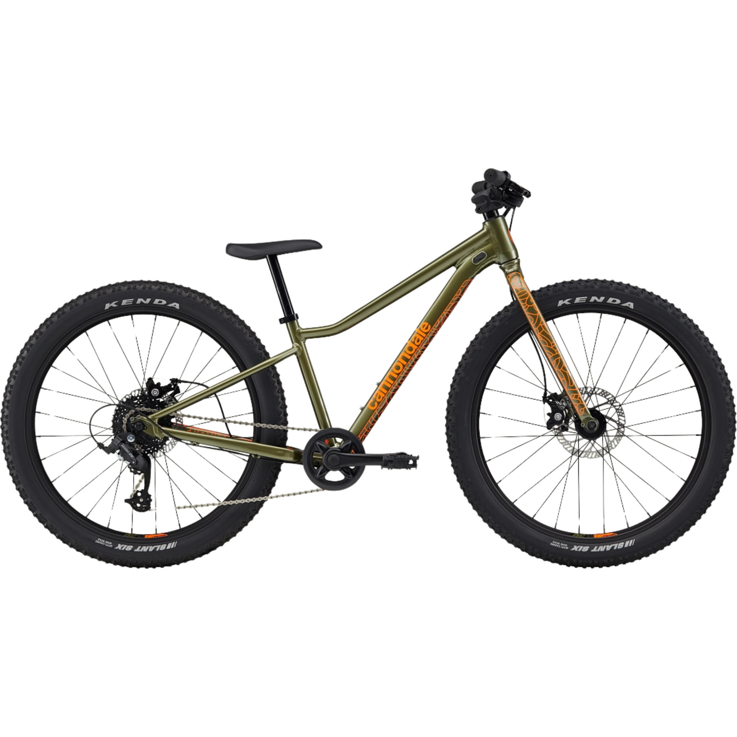 Cannondale Kids Trail Plus 24 youth mountain bike in Mantis Green Side Profile