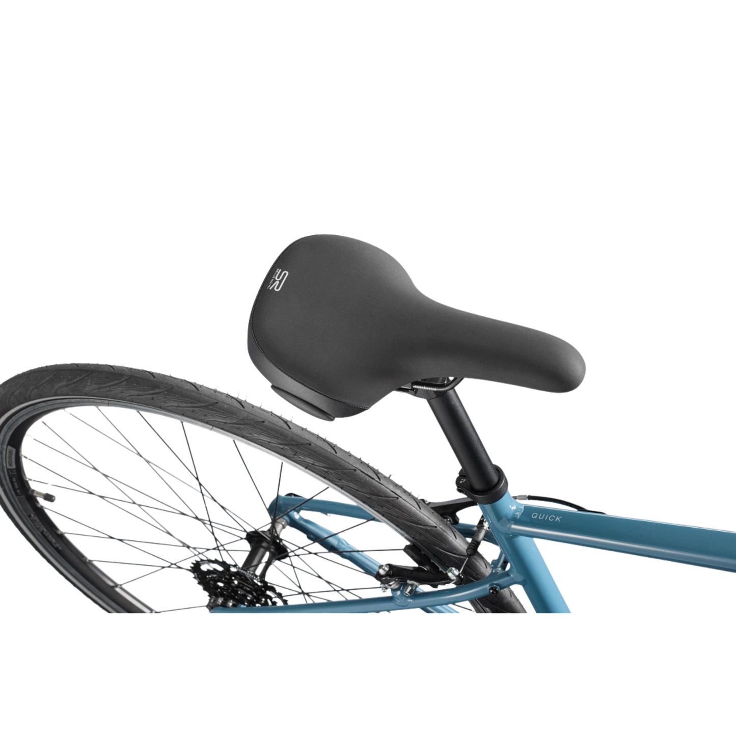 Cannondale Quick 4 hybrid bike Storm Cloud Selle Royal detail saddle view