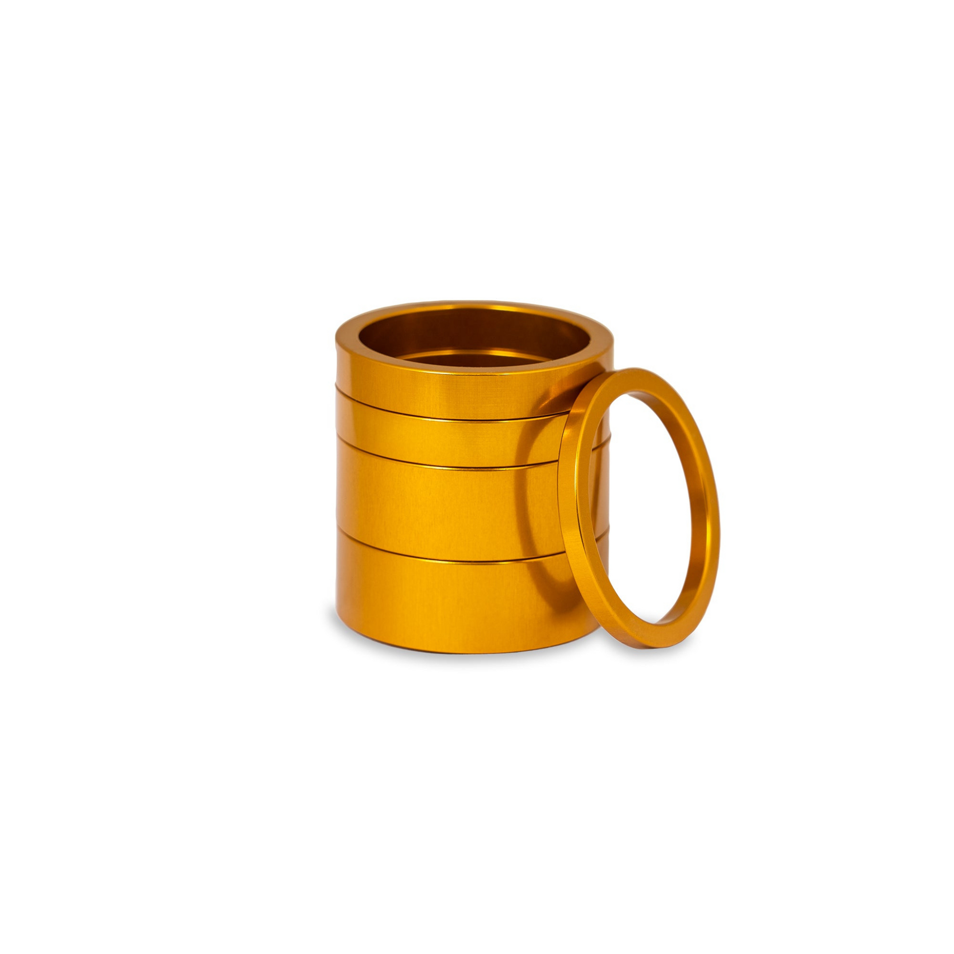 Chris King headset spacer kit in gold anodized finish