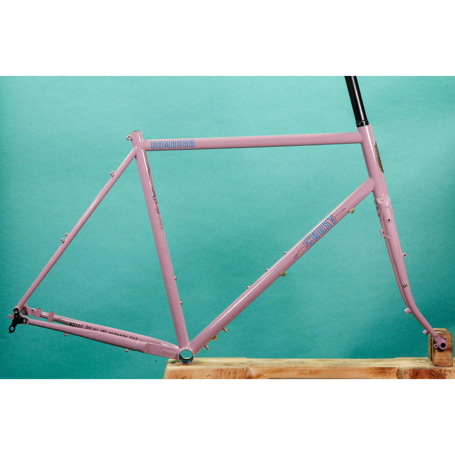 Crust Bombora Chromoly Gravel Frameset pastel violet colour side profile