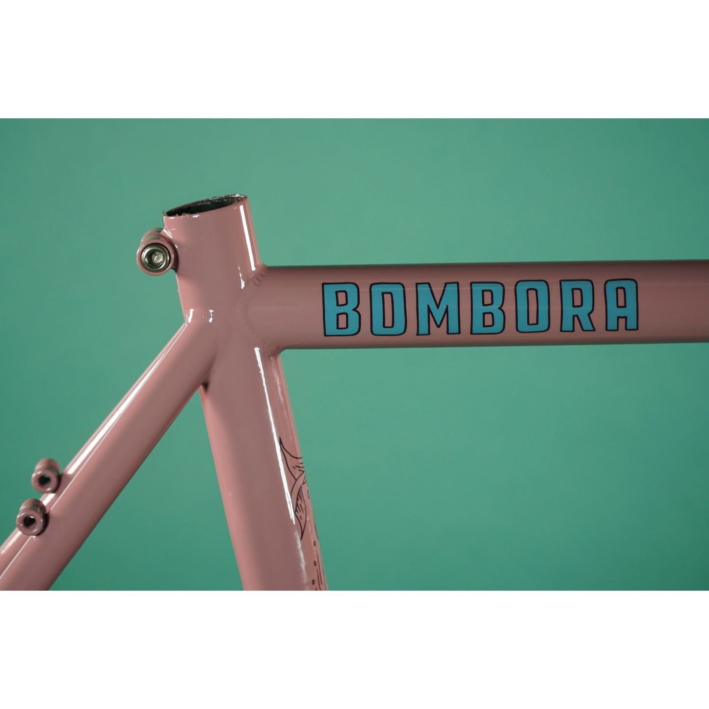 Crust Bombora Chromoly Gravel Frameset pastel violet colour side profile showing bombora logo
