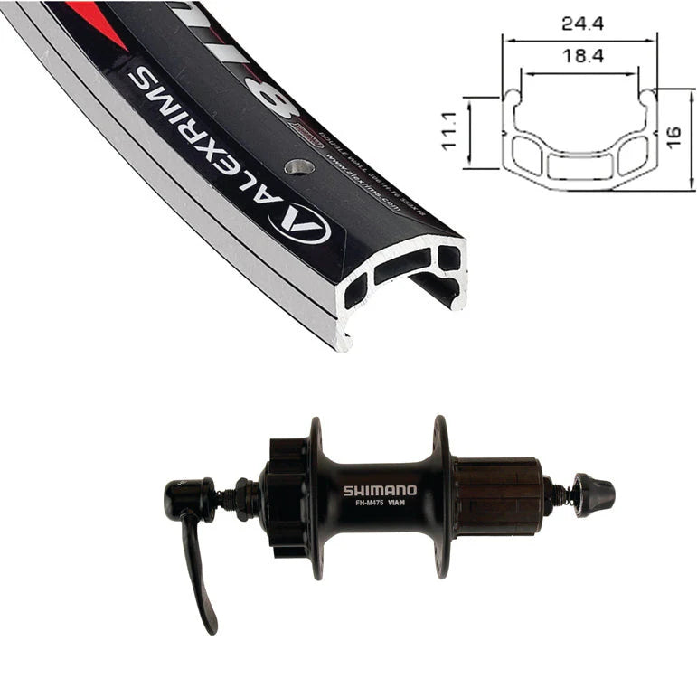 Damco Alexrims DM18 700c rear wheel
