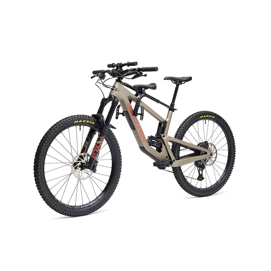 Kids Ride Shotgun Pro kids MTB seat combo installed on a MTB front left side view