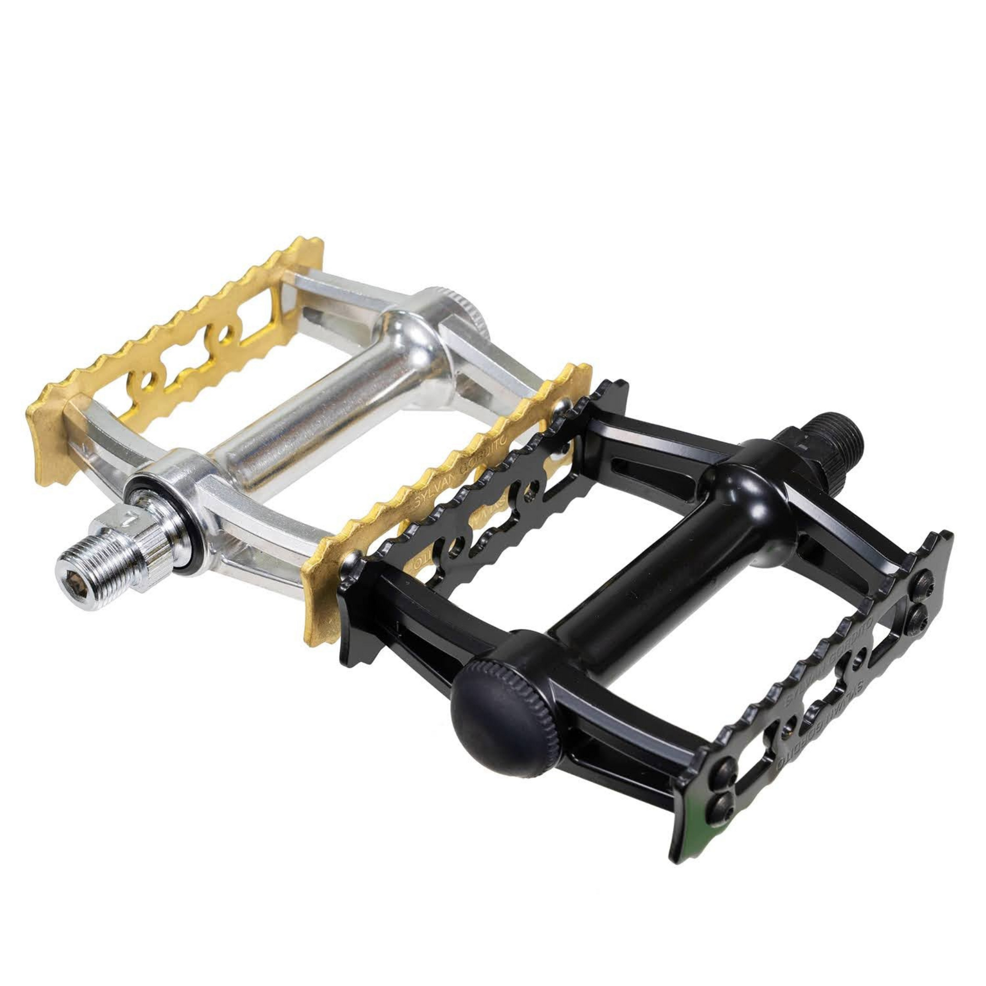 MKS Sylvan Gordito Brass For Circles Pedals – Raw & Black Brass finish