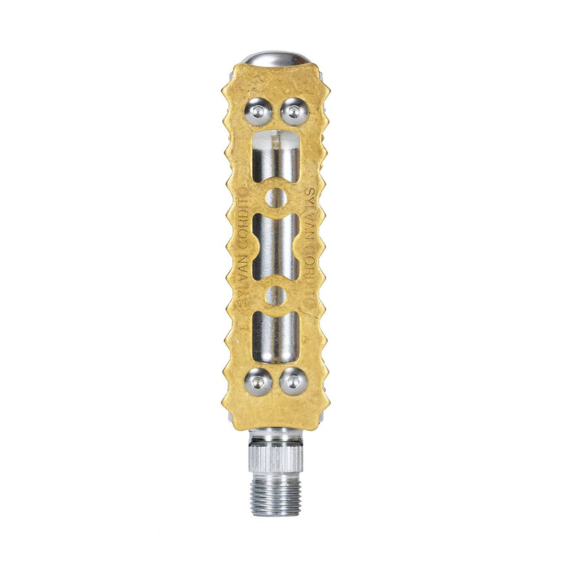 MKS Sylvan Gordito Brass For Circles Pedals – Raw Brass finish side profile