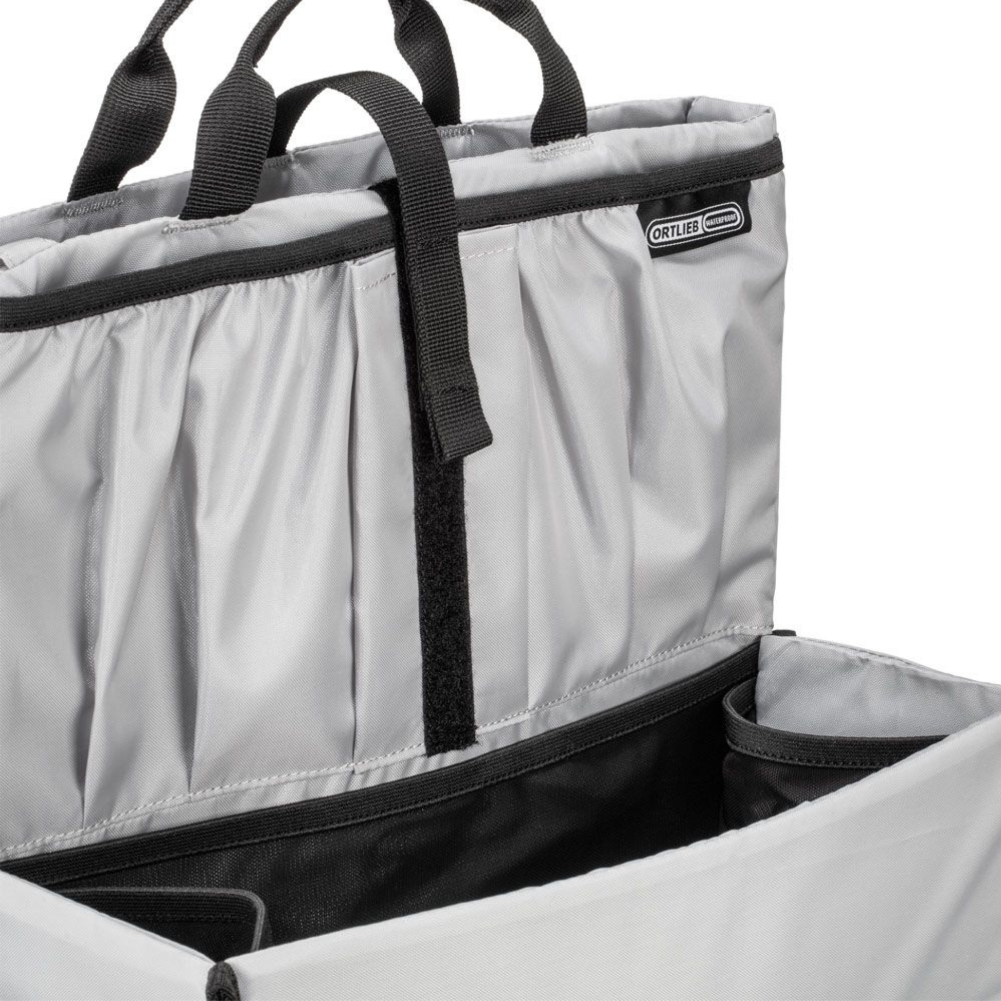Ortlieb F3906 pannier organizer with laptop compartment close view