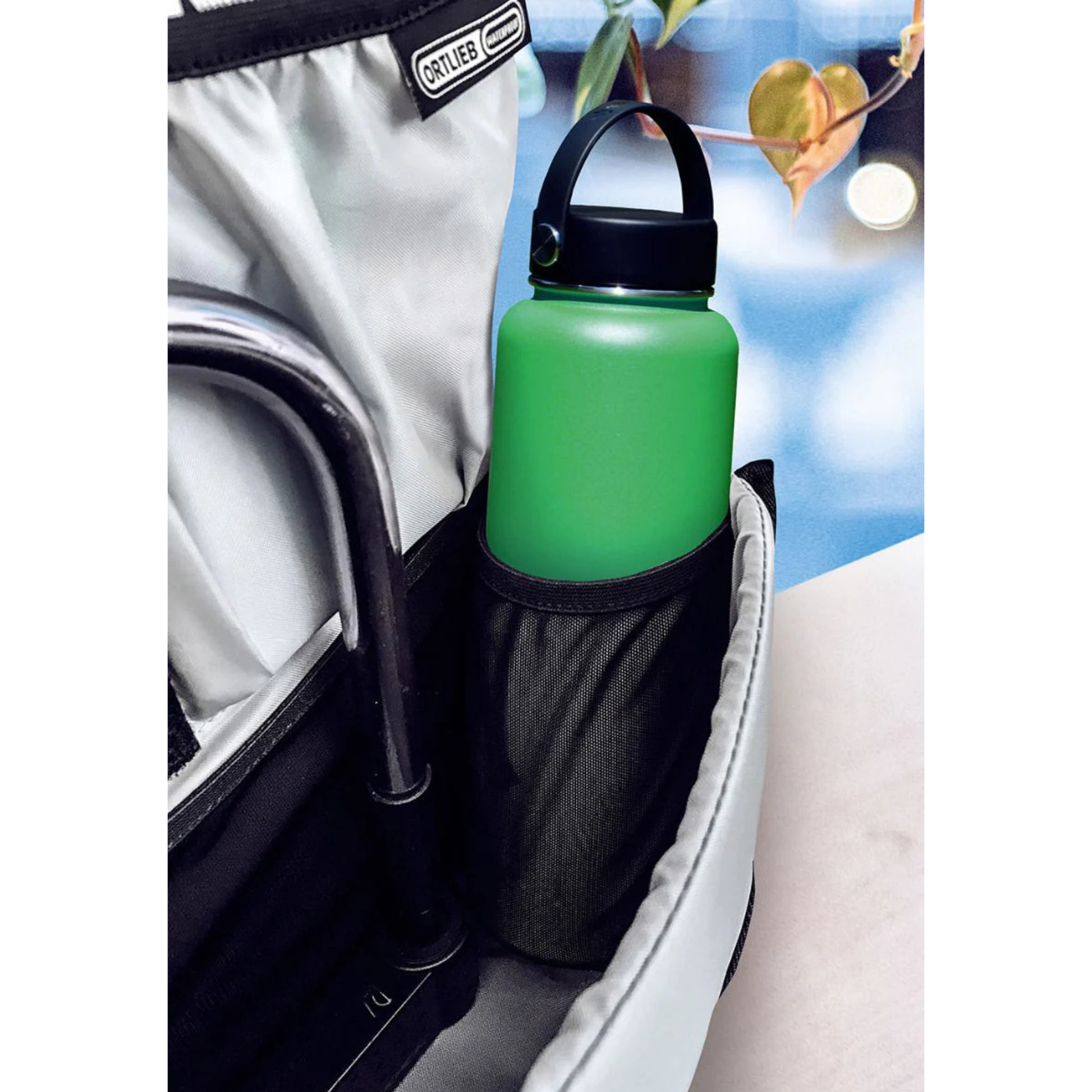 Ortlieb F3906 pannier organizer with laptop compartment bottle holder view
