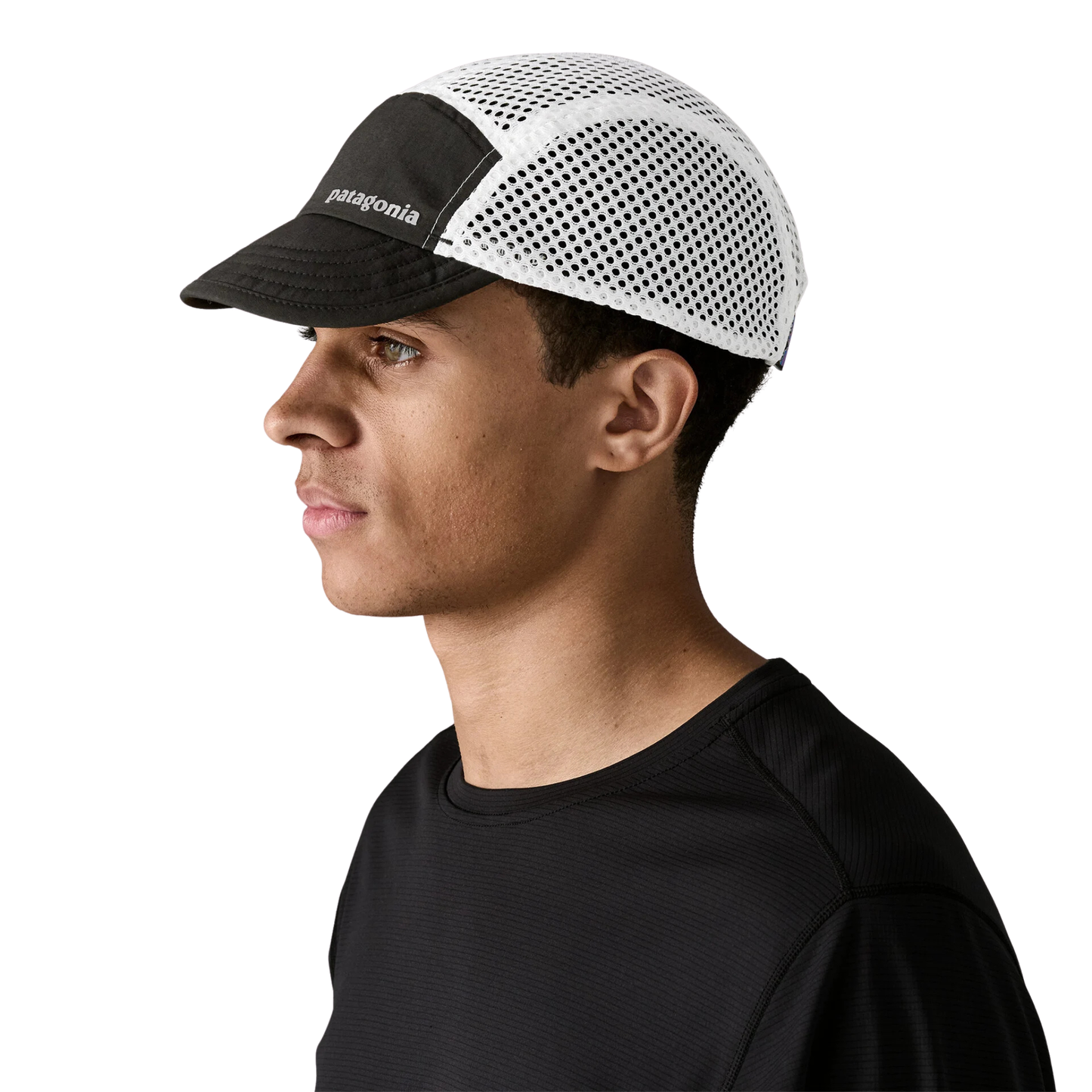 Patagonia Duckbill Running Cap in use left side view