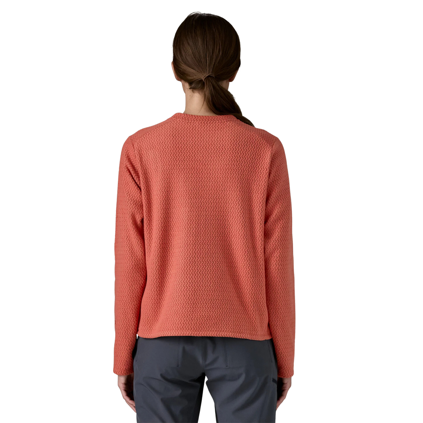 Patagonia Women’s R1 Air Fleece Midlayer Crew in Potters Red Colour, back