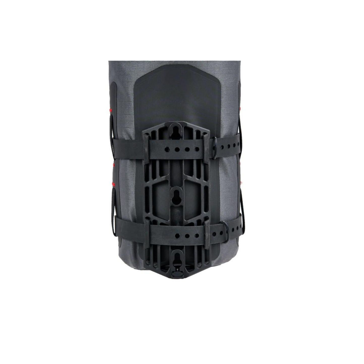 Revelate Designs Tarsier Cage with Polecat dry bag - rear view – lightweight aluminum cargo mount