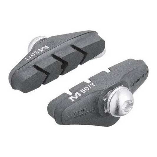 Close-up of BR-A410 road caliper brake pads for aluminum rims