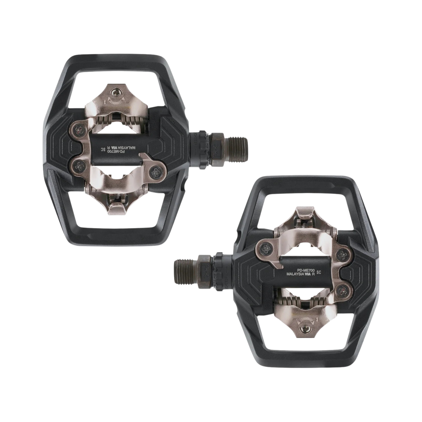 Shimano PD-ME700 SPD trail pedals top view