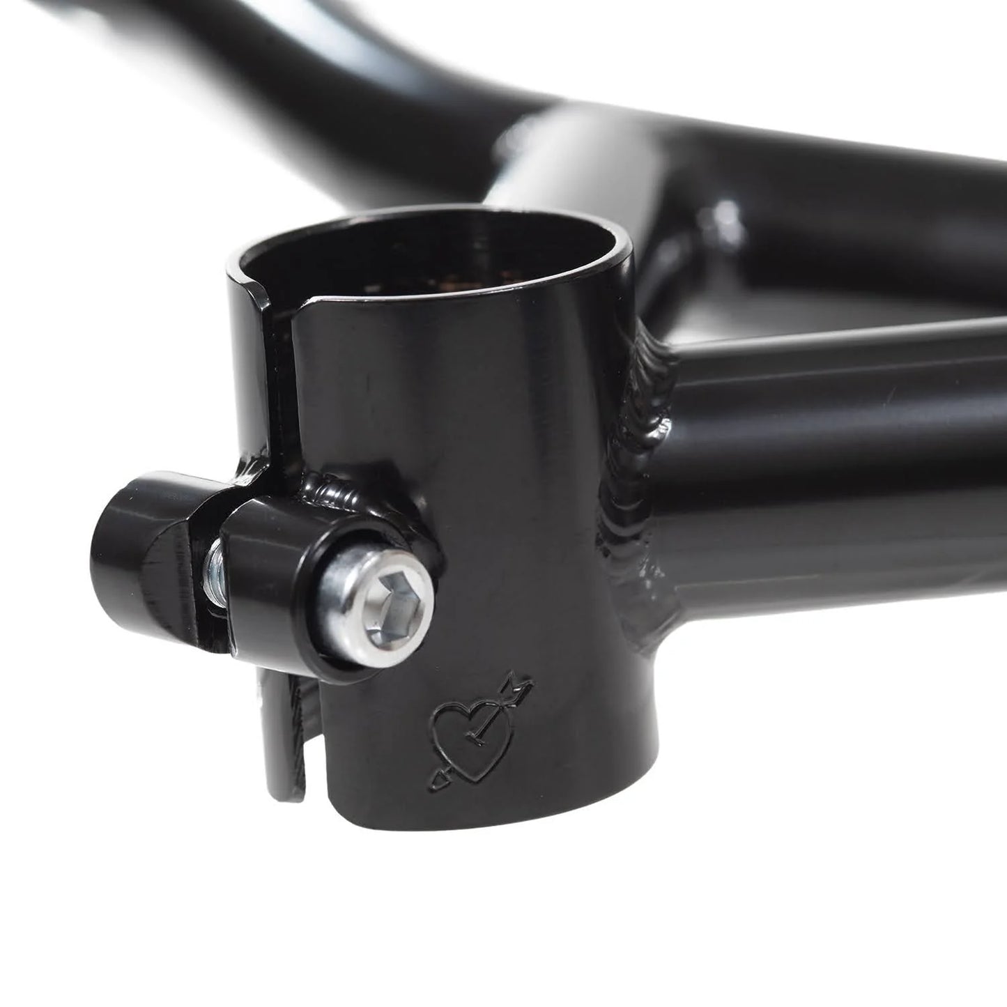 SimWorks Still Cruisin’ Bar showing heart and arrow logo on clamp in black