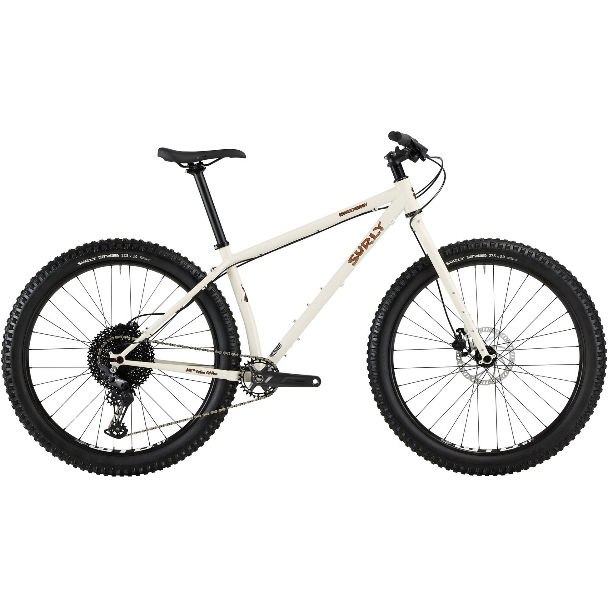 Surly Karate Monkey in Snow Mold White Side Profile