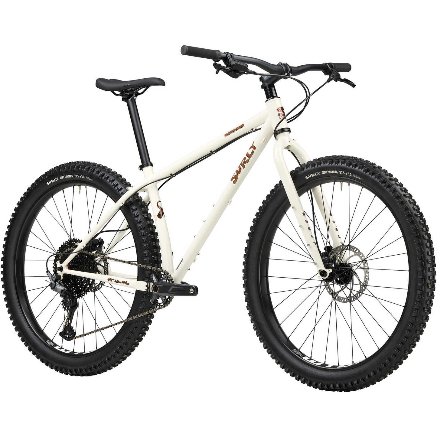 Surly Karate Monkey in Snow Mold White Side Angle Profile