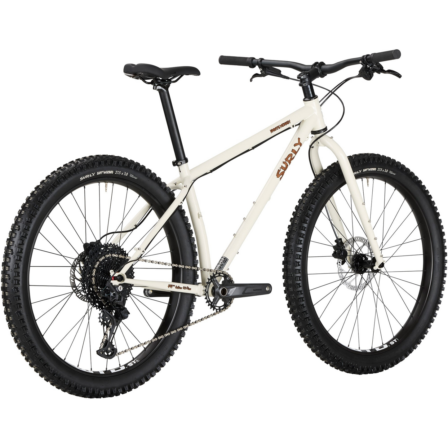 Surly Karate Monkey in Snow Mold White Side Angle Profile