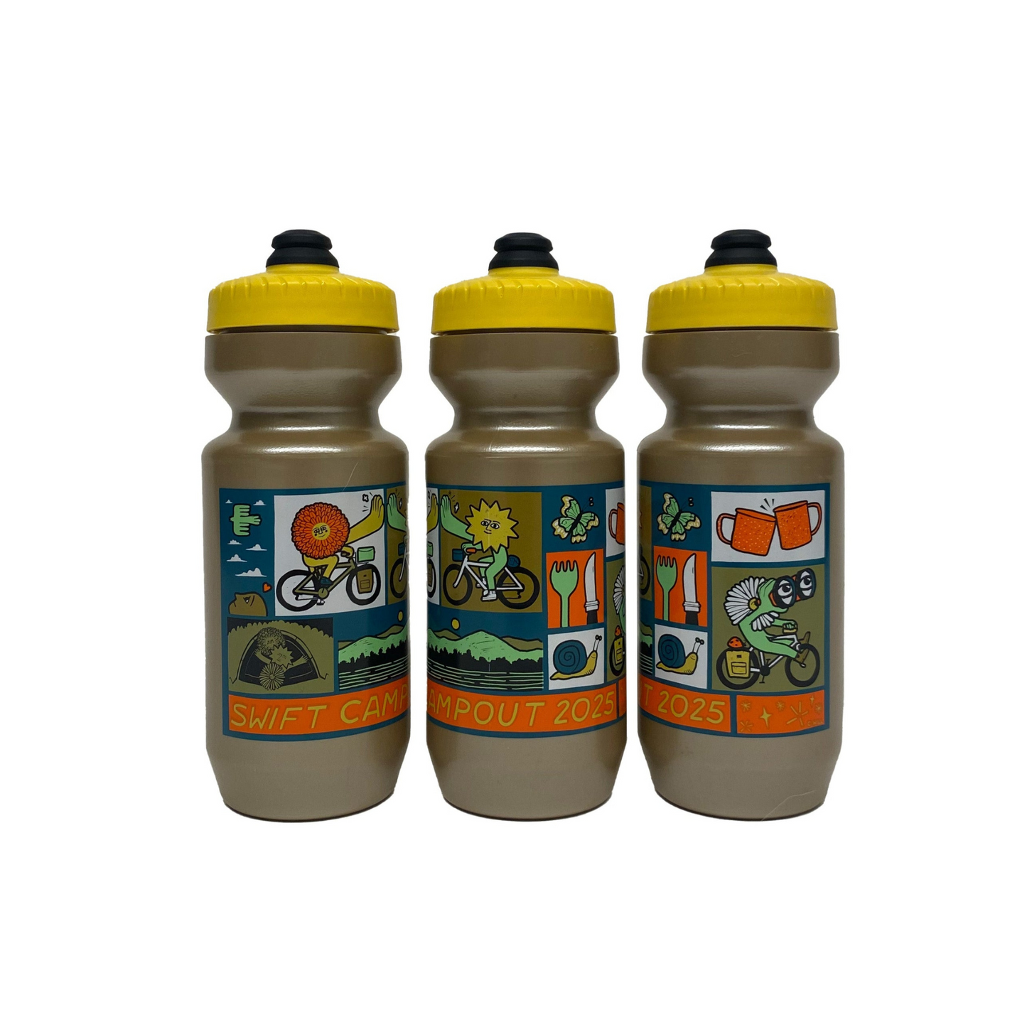 Swift Campout 2025 Bottle 22oz with full image of the Christine Tyler Hill artwork