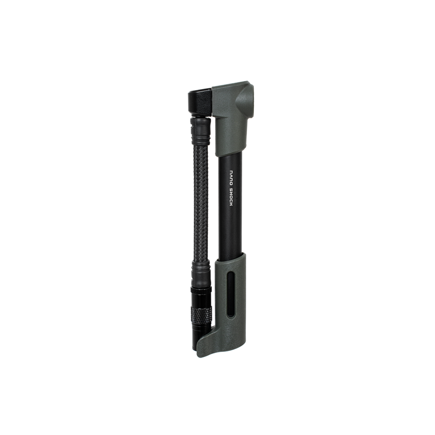 Topeak Nano Shock Pump with 360° rotatable braided hose