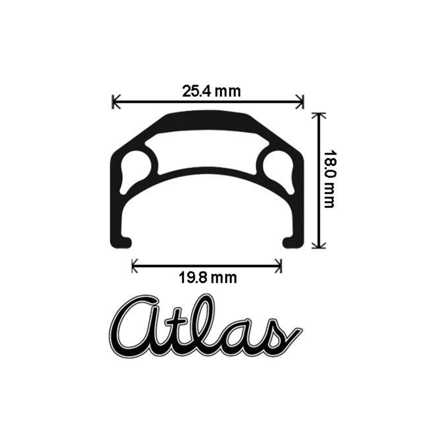 Velocity Atlas 26 inch alloy rim internal graphic