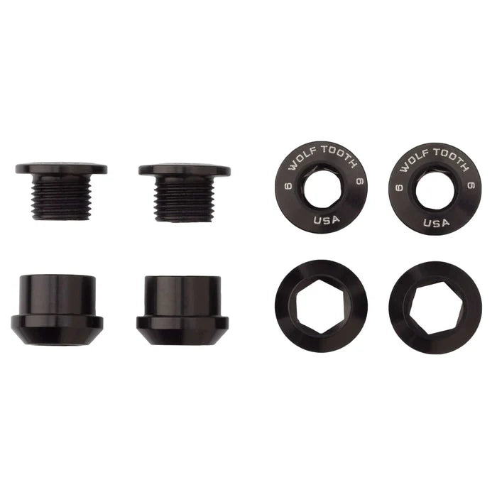 Wolf Tooth 1x chainring bolt set black