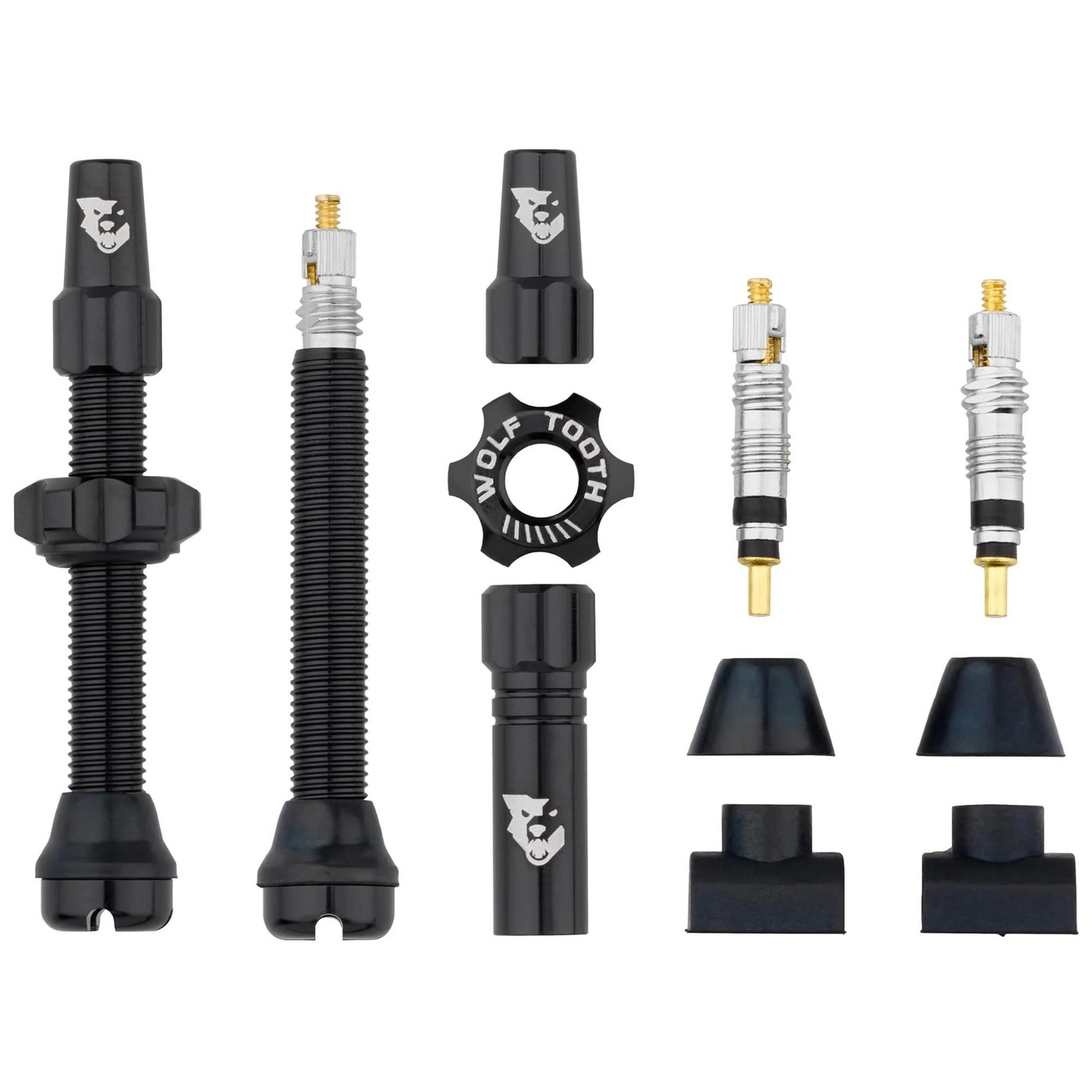 Wolf Tooth Components Tubeless Valve Stem Kit Black
