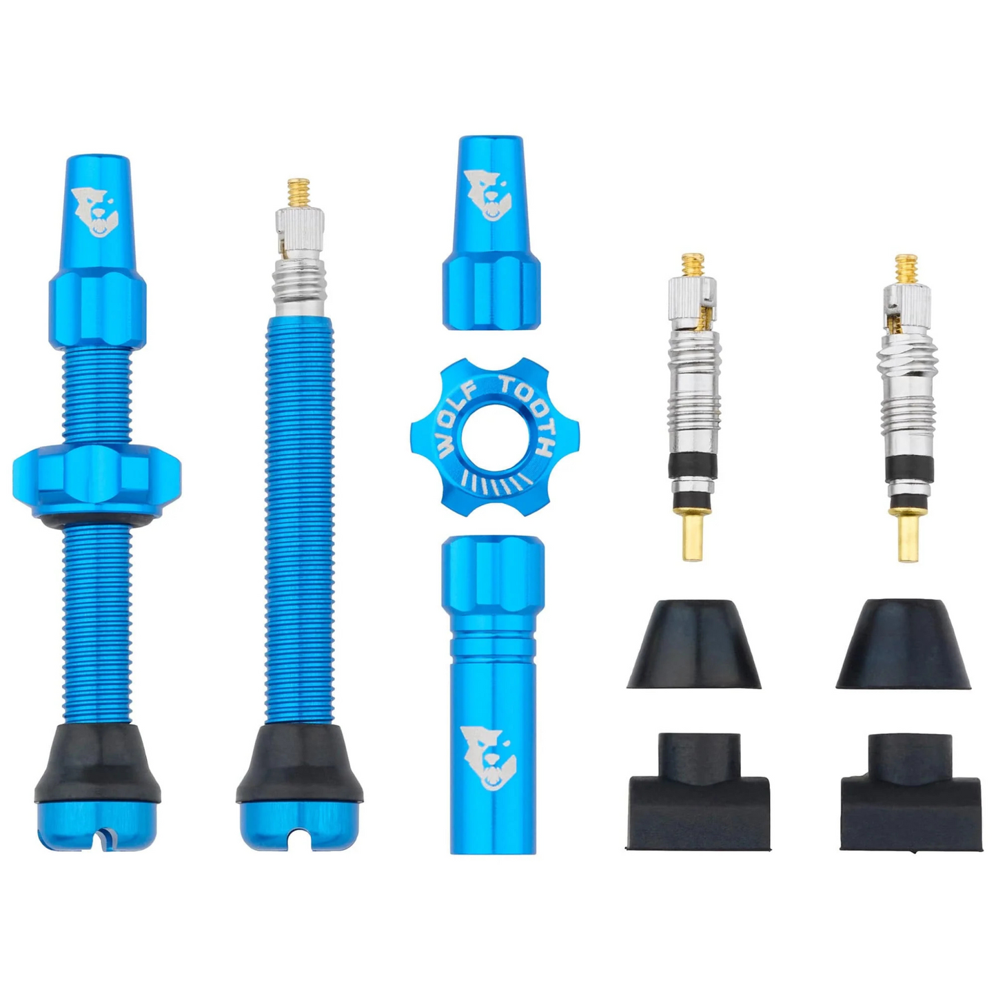 Wolf Tooth Components Tubeless Valve Stem Kit Blue