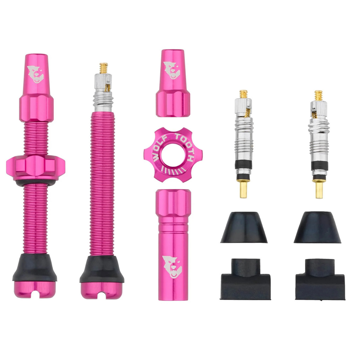 Wolf Tooth Components Tubeless Valve Stem Kit Pink