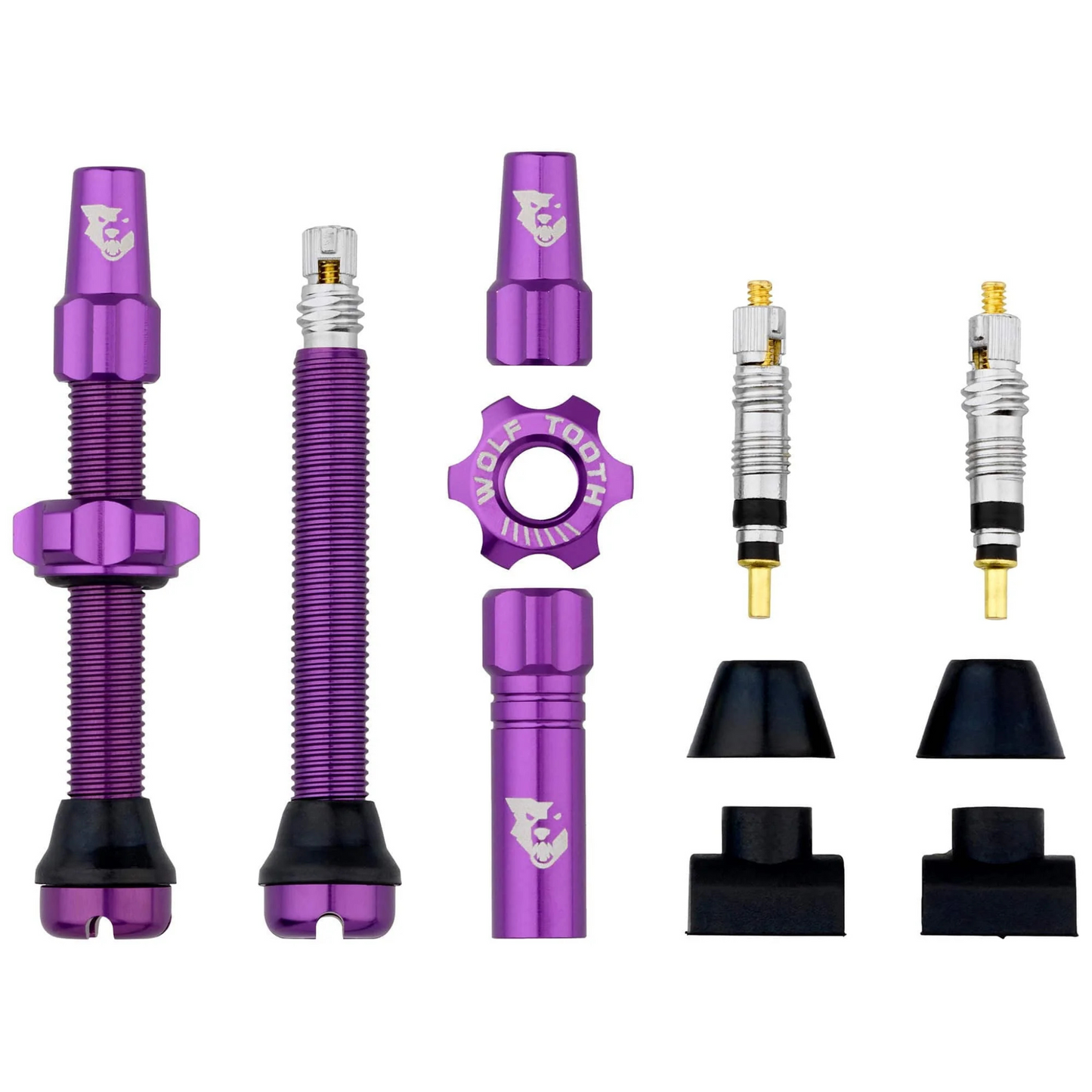 Wolf Tooth Components Tubeless Valve Stem Kit Purple