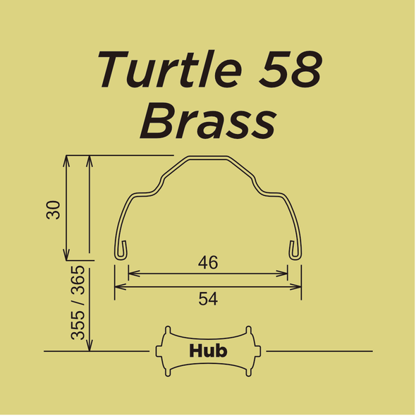 Turtle 58 Brass