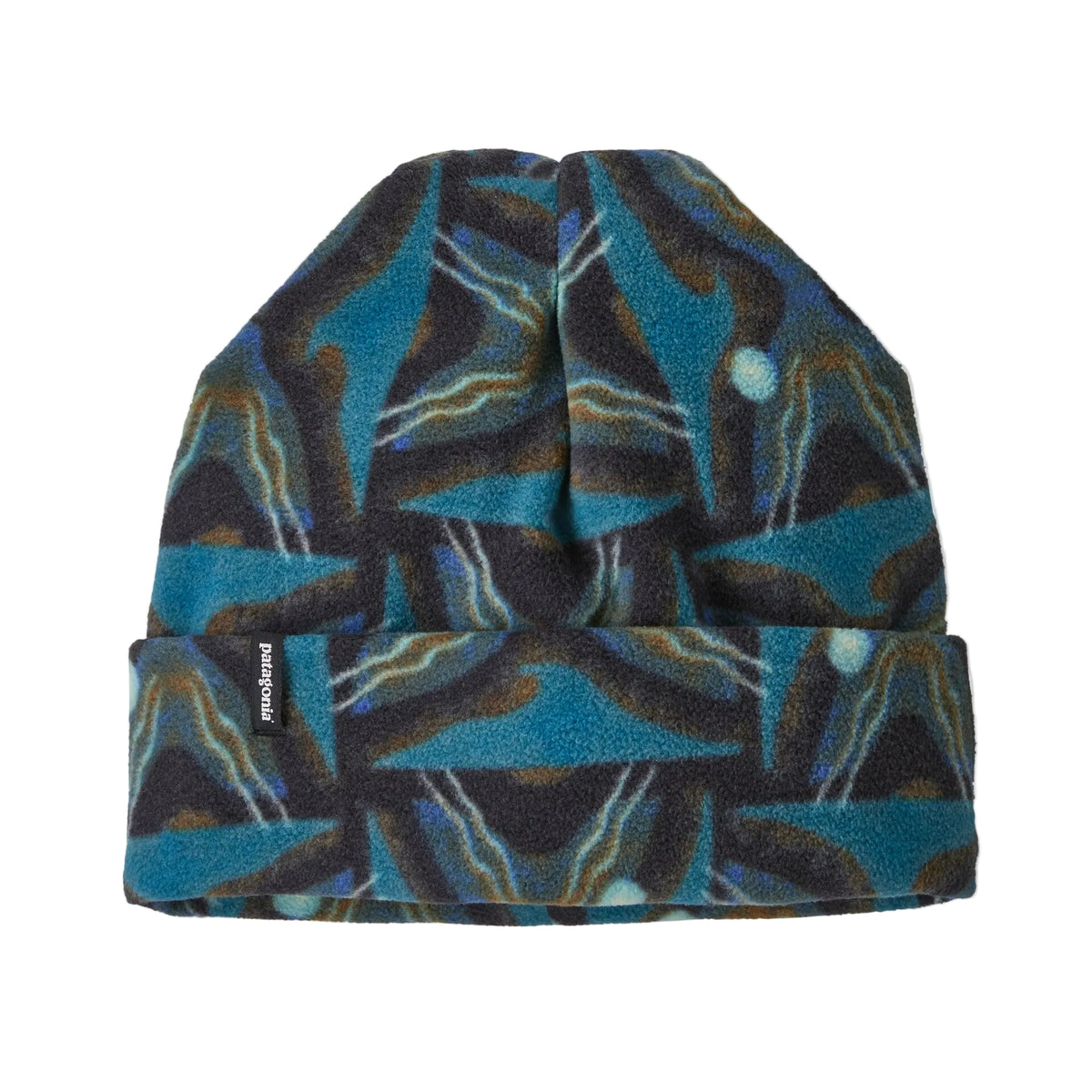 Patagonia Micro D Fleece Beanie made from 100% recycled polyester microfleece with an adjustable fold-up cuff and soft, anti-pilling finish.