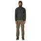 Patagonia Men's Houdini lightweight windbreaker jacket made from recycled nylon ripstop with adjustable hood, zippered chest pocket and reflective P-6 logo.