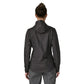 Patagonia Women's Houdini in Black w/Black lightweight windbreaker jacket made from recycled nylon ripstop with adjustable hood, zippered chest pocket and reflective P-6 logo.