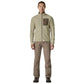 Patagonia Men's R1 Air Fleece Jacket in Pelican with full-length front zipper, zigzag-knit recycled polyester fleece, zippered chest pocket and two front pockets.