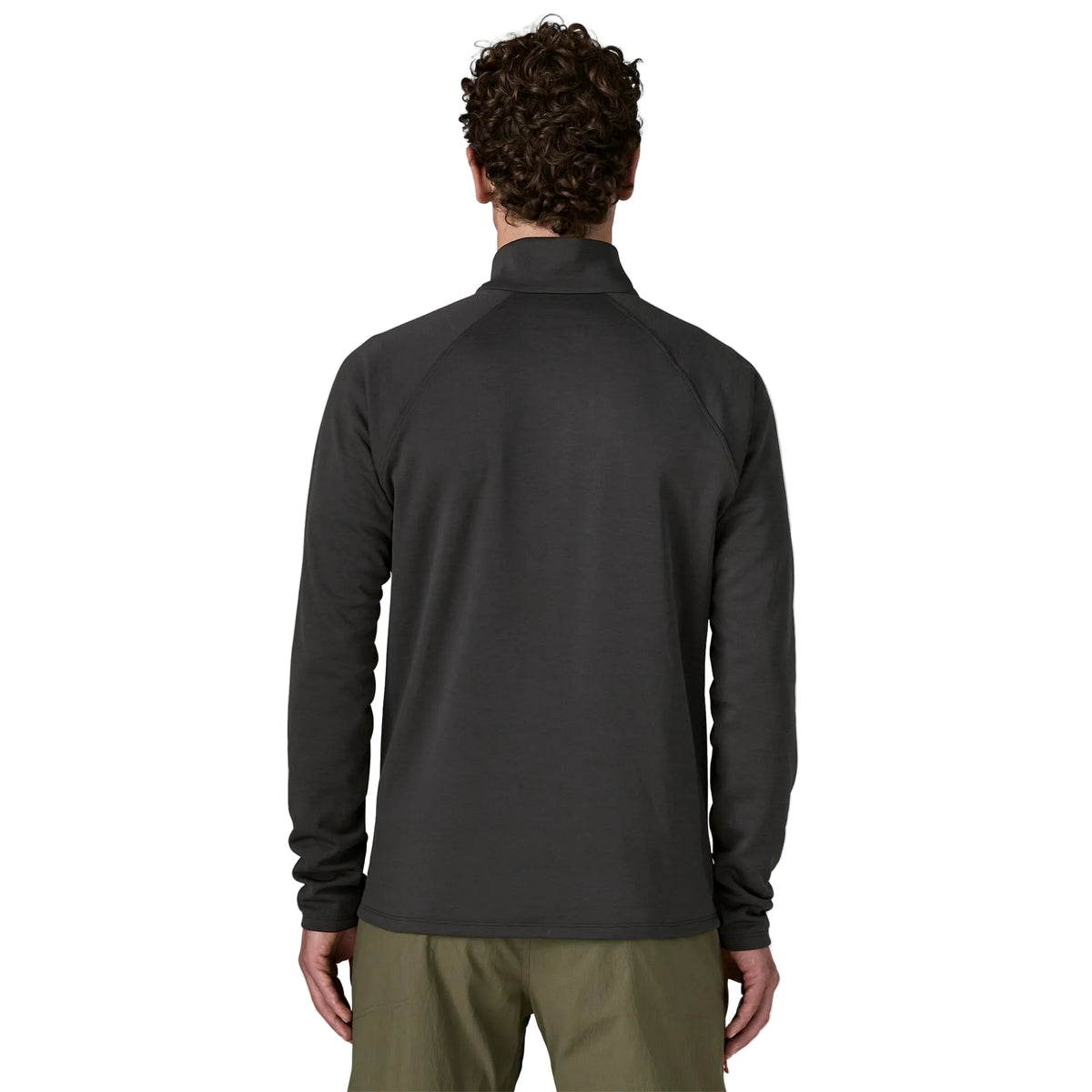 Patagonia Men's R1 Ultralight 1/2-Zip Pullover featuring lightweight recycled polyester double-knit fabric, deep front zipper and vertical chest pockets.