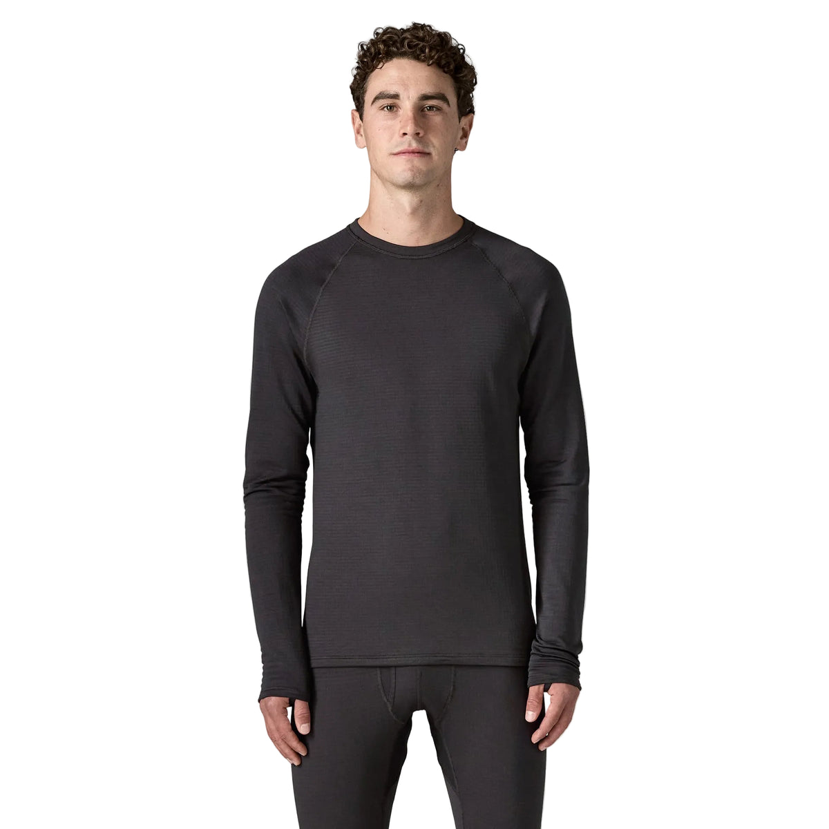 Patagonia Men's Capilene Thermal Weight Crewneck long-sleeve baselayer featuring Polartec® Power Grid® recycled polyester fabric, raglan sleeves and thumb loops.