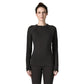 Patagonia Women's Capilene Thermal Weight Crewneck Black featuring Polartec® Power Grid® fleece, raglan sleeves and thumb loops.