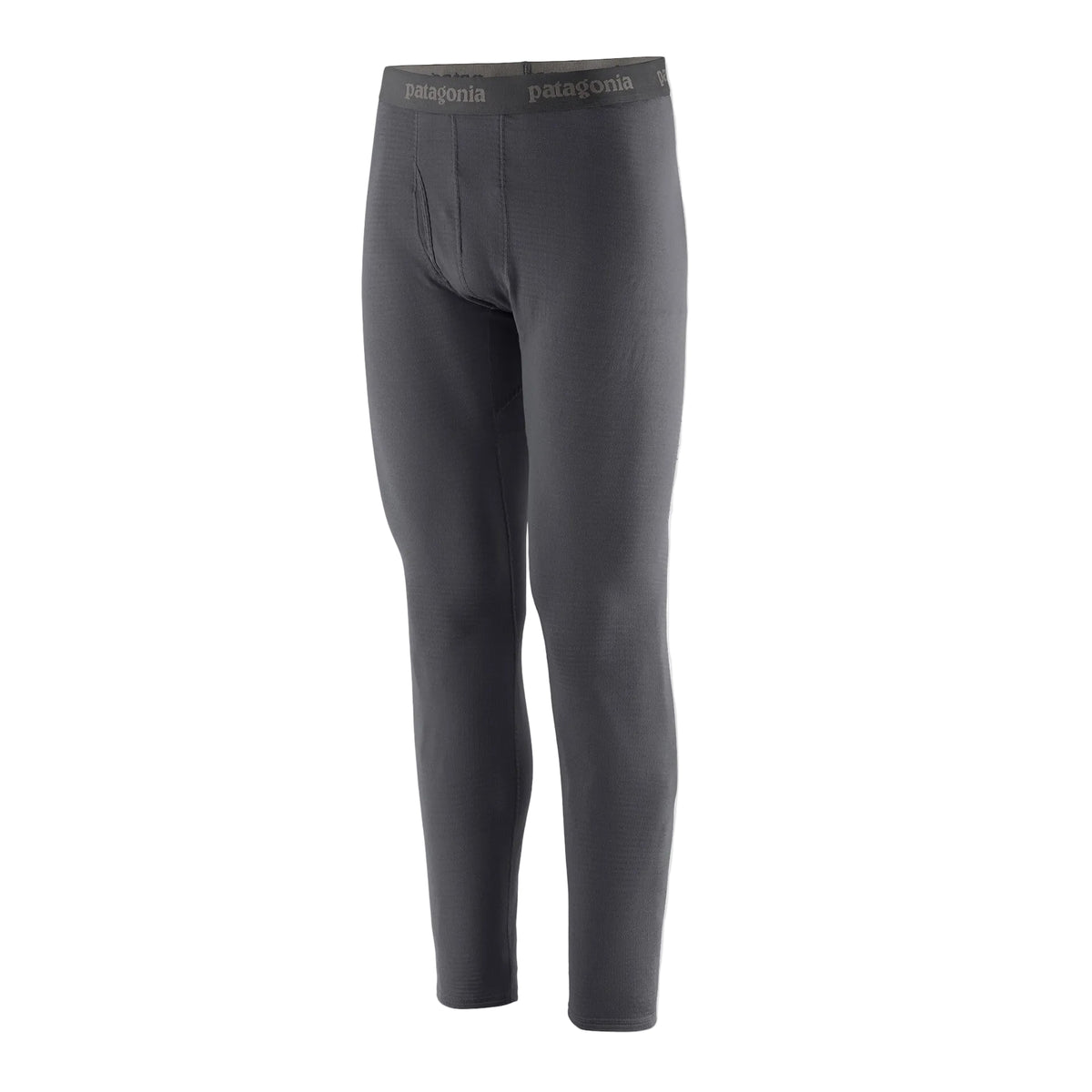 Patagonia Men's Capilene Thermal Weight Bottoms Smolder Blue featuring Polartec® Power Grid® recycled polyester fabric, fitted construction and full-length legs.