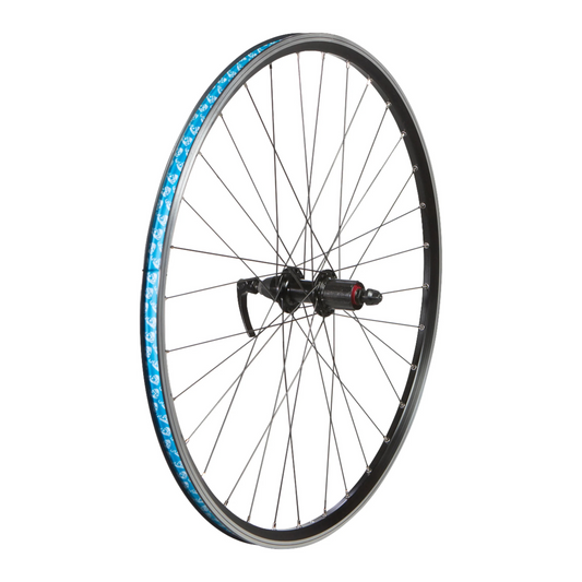 Side view of 49N Rear Wheel 26in with black cassette hub