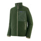 Patagonia Men's R2 TechFace Jacket Treeline Green featuring high-loft stretch fleece, full-length zipper, chest pocket and two zippered handwarmer pockets.