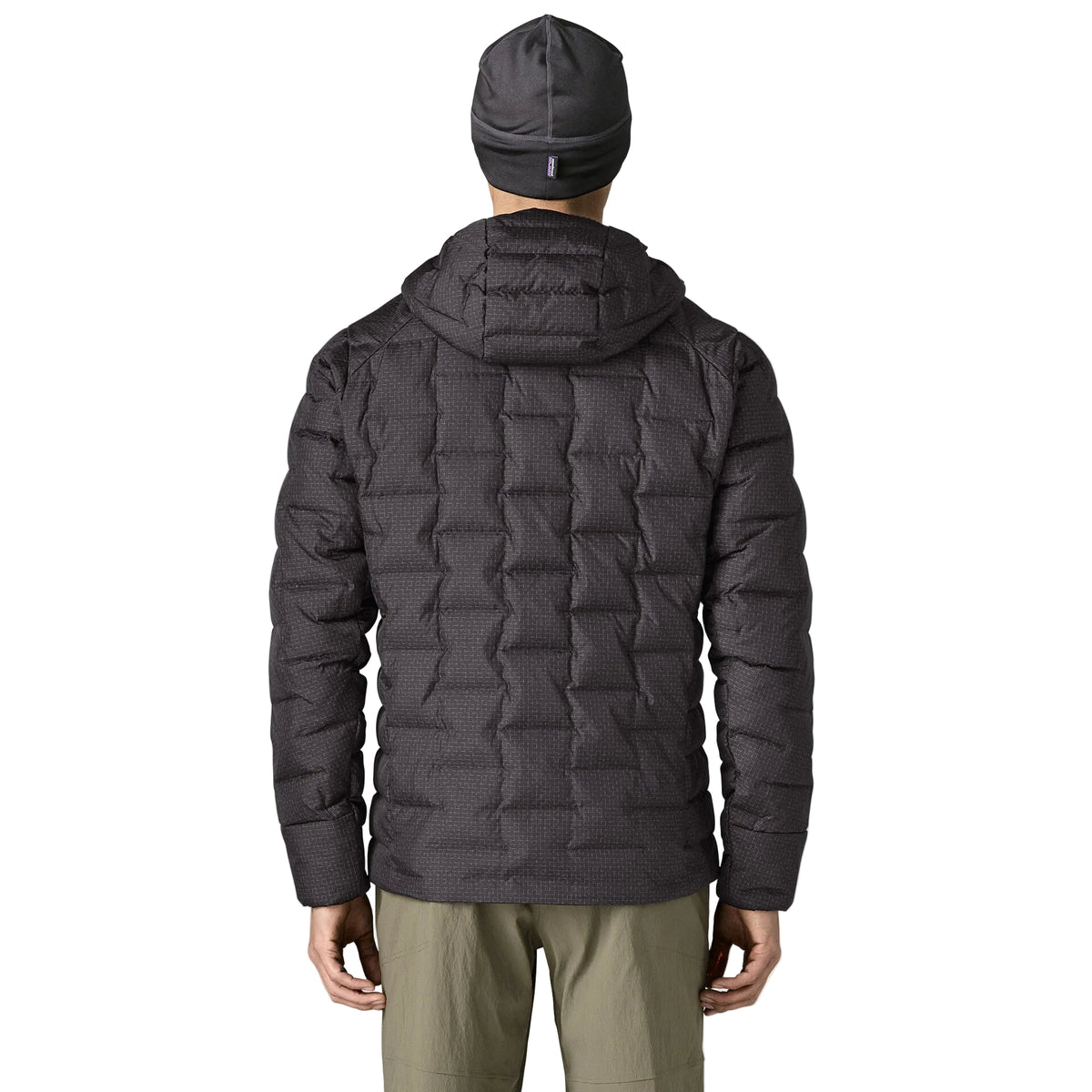 Patagonia Men's Durable Down Hoody featuring abrasion-resistant ripstop fabric, insulated adjustable hood, full-length zipper and quilted down construction.