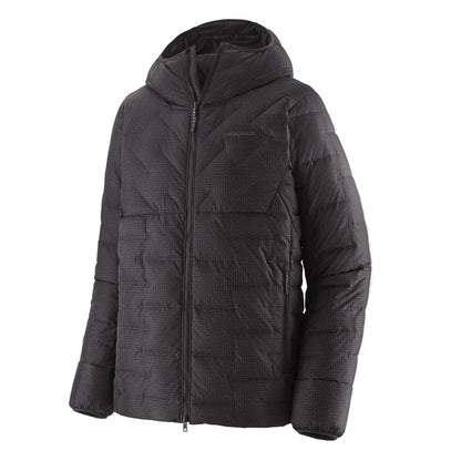 Patagonia Men's Durable Down Hoody featuring abrasion-resistant ripstop fabric, insulated adjustable hood, full-length zipper and quilted down construction.