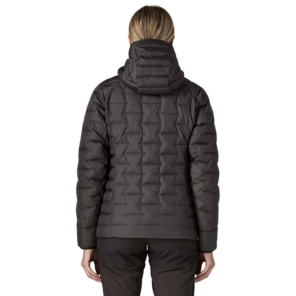 Patagonia Women's Durable Down Hoody featuring abrasion-resistant ripstop fabric, insulated adjustable hood, full-length zipper and quilted down construction.