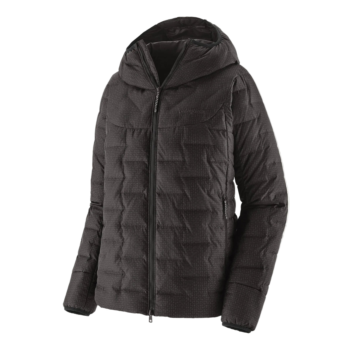 Patagonia Women's Durable Down Hoody featuring abrasion-resistant ripstop fabric, insulated adjustable hood, full-length zipper and quilted down construction.