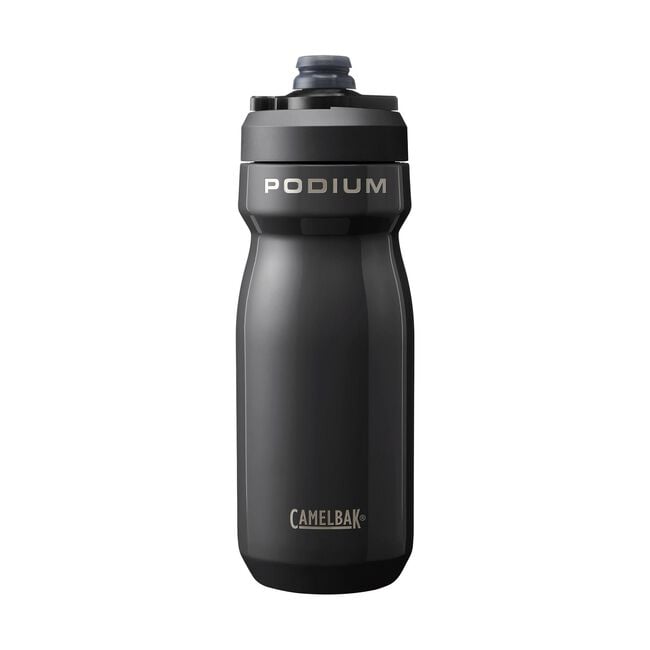 Camelbak Podium Steel 18oz bottle closeup view in Black